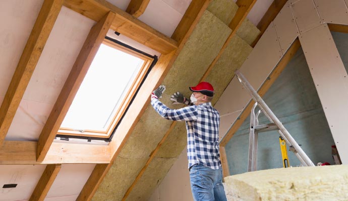 Roof insulation installation