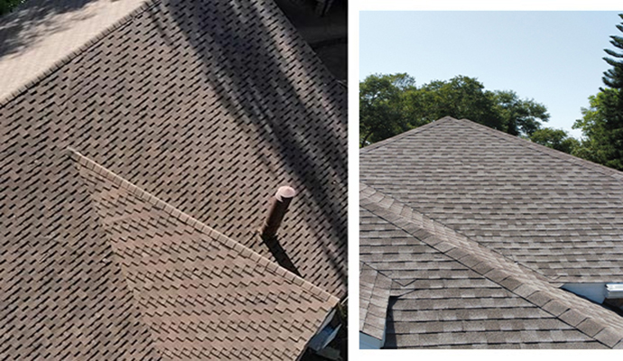 Various types of roof installed