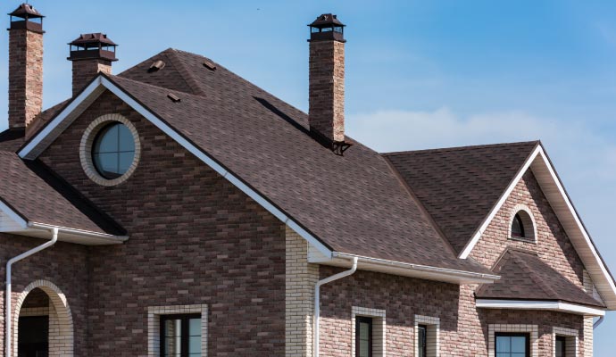 Gable roofing on property